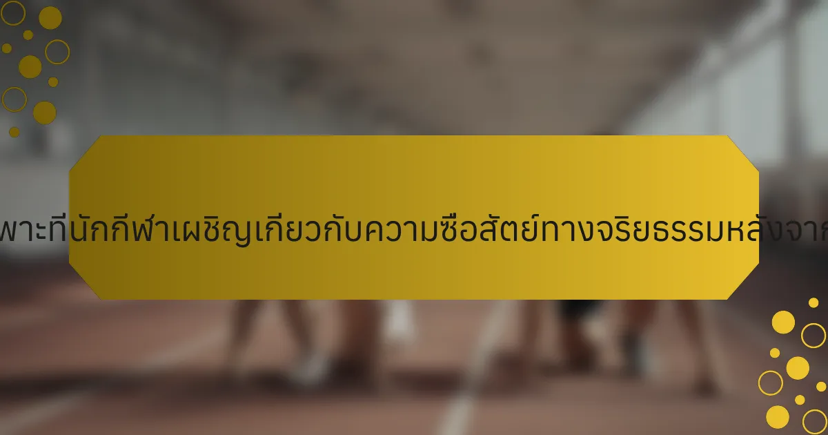 ความท้าทายเฉพาะที่นักกีฬาเผชิญเกี่ยวกับความซื่อสัตย์ทางจริยธรรมหลังจากอาชีพคืออะไร?